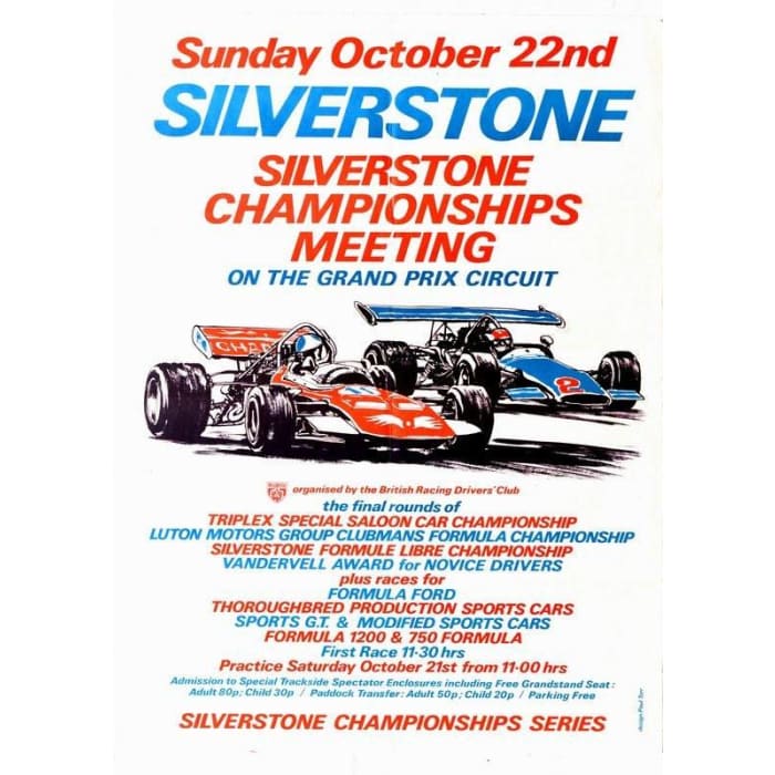 Vintage Silverstone Championships Meeting Motor Racing 
