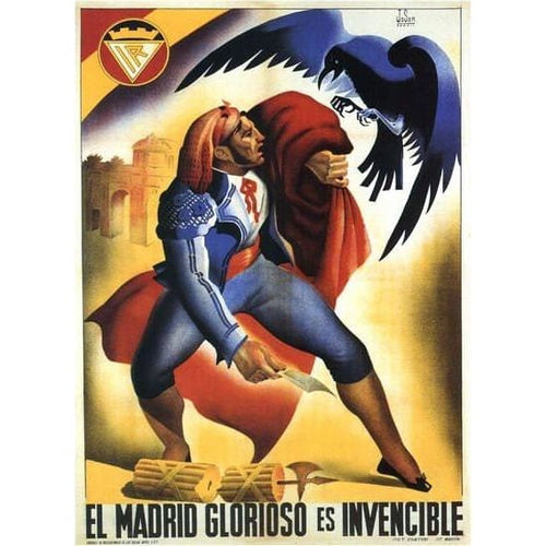 Vintage Spanish Civil War Poster A3 Print - A3 - Posters 