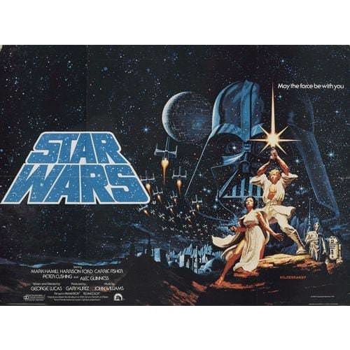 Vintage Star Wars Landscape Movie Poster A3/A2/A1 Print - 