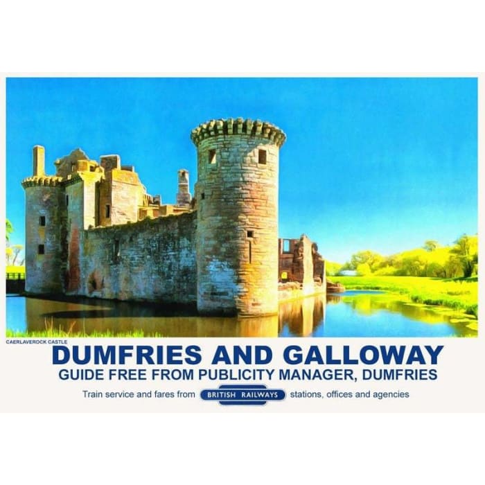 Vintage Style Railway Poster Caerlavrock Castle Dumfries 