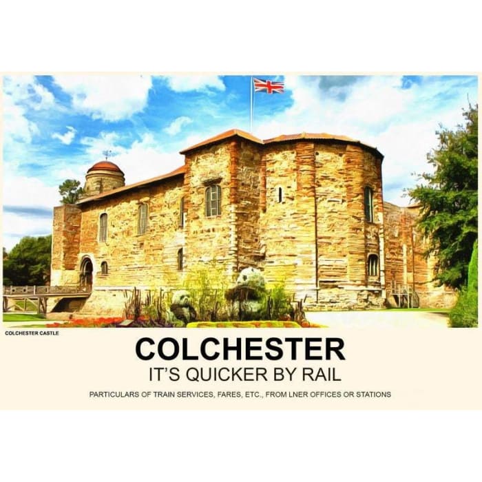 Vintage Style Railway Poster Colchester Essex A4/A3/A2 Print