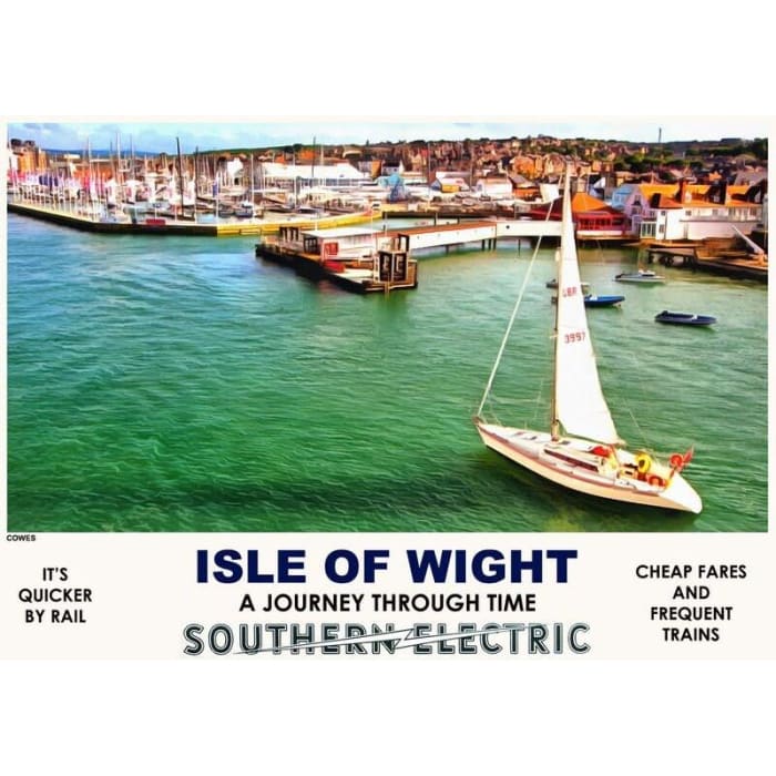 Vintage Style Railway Poster Cowes Isle of Wight A4/A3/A2 
