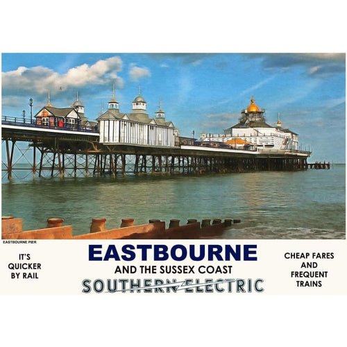 Vintage Style Railway Poster Eastbourne Pier A3/A2 Print - 