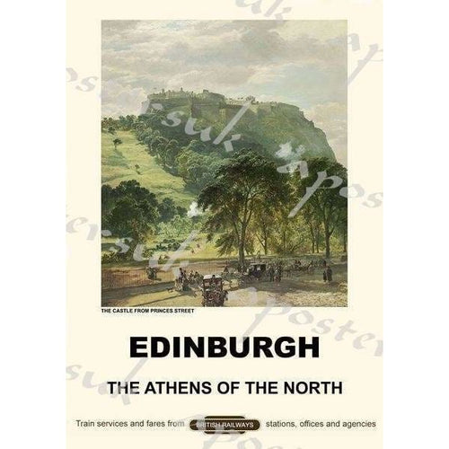 Vintage Style Railway Poster Edinburgh A3/A2 Print - Posters