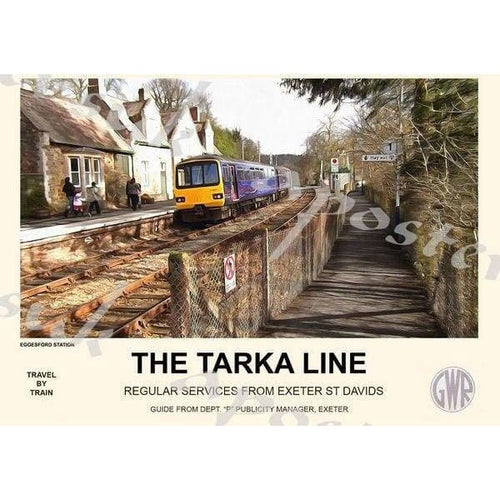 Vintage Style Railway Poster Eggesford The Tarka Line Devon 