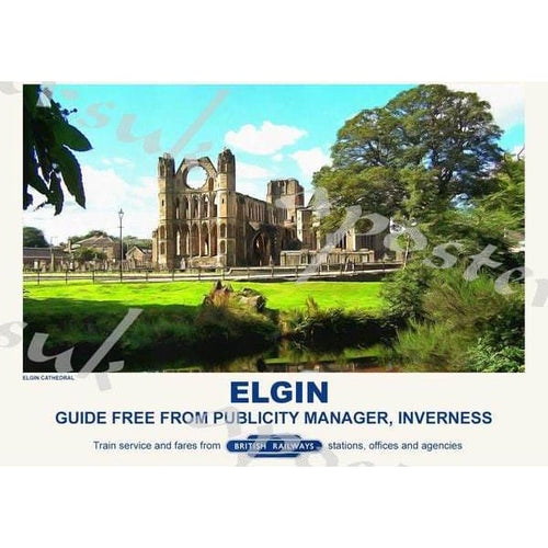 Vintage Style Railway Poster Elgin A3/A2 Print - Posters 