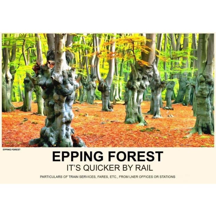 Vintage Style Railway Poster Epping Forest A4/A3/A2 Print - 