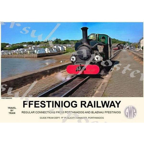 Vintage Style Railway Poster Ffestiniog Railway A3/A2 Print 