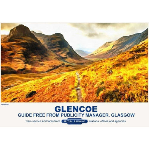 Vintage Style Railway Poster Glencoe Scotland A4/A3/A2 Print