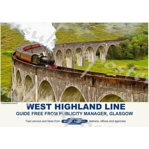 Vintage Style Railway Poster Glenfinnan Viaduct A3/A2 Print 