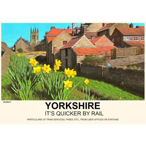 Vintage Style Railway Poster Helmsley Yorkshire A3/A2 Print 