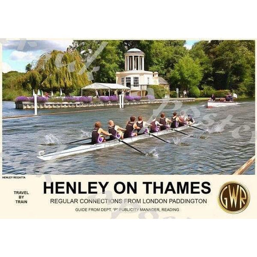 Vintage Style Railway Poster Henley on Thames A3/A2 Print - 