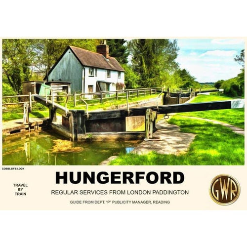 Vintage Style Railway Poster Hungerford Berkshire A4/A3/A2 