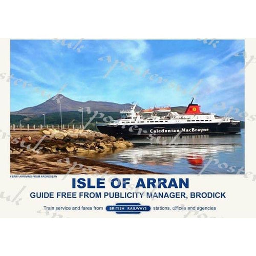 Vintage Style Railway Poster Isle of Arran Ferry A3/A2 Print