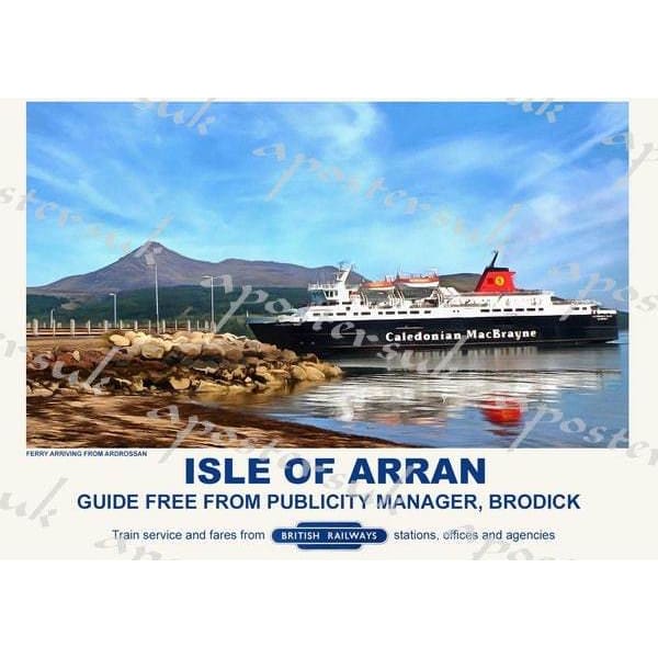 Vintage Style Railway Poster Isle of Arran Ferry A3/A2 Print
