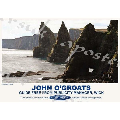 Vintage Style Railway Poster John O’Groats Dunscaby Head 