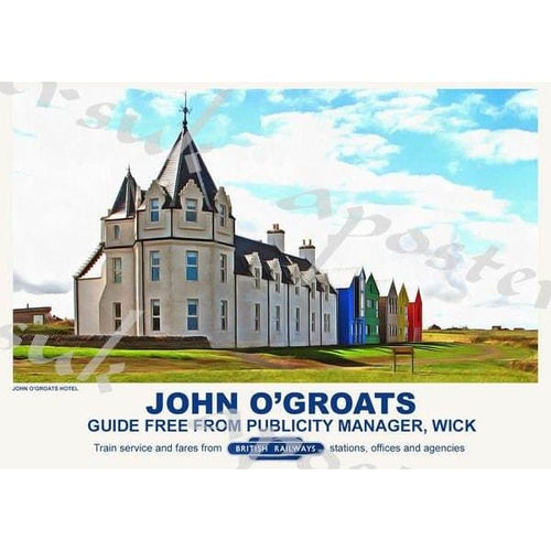 Vintage Style Railway Poster John O’Groats Hotel A3/A2 Print