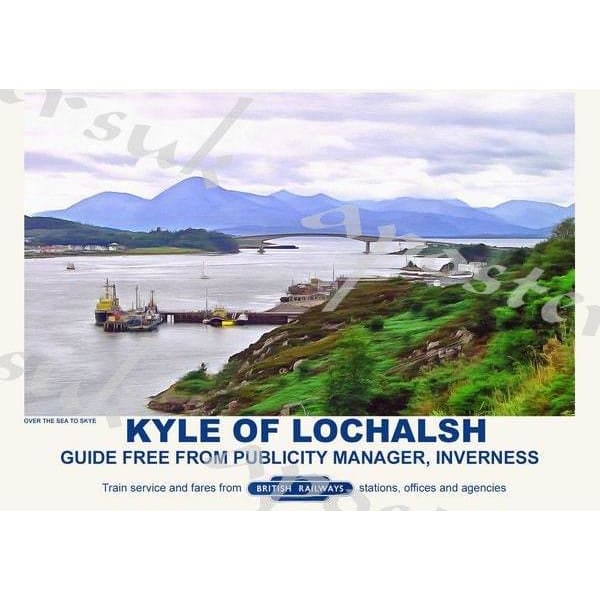 Vintage Style Railway Poster Kyle of Lochalsh A3/A2 Print - 