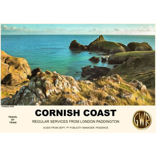 Vintage Style Railway Poster Kynance Cove Cornwall A3/A2 