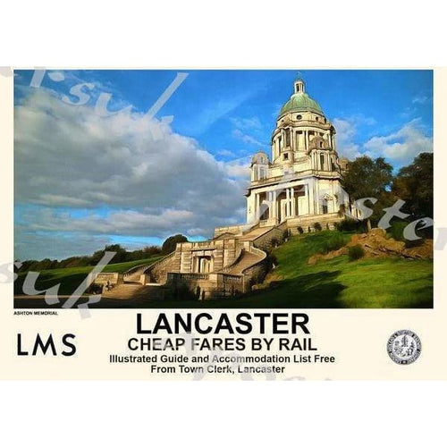 Vintage Style Railway Poster Lancaster A3/A2 Print - Posters