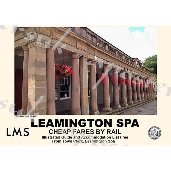 Vintage Style Railway Poster Leamington Spa A3/A2 Print - 