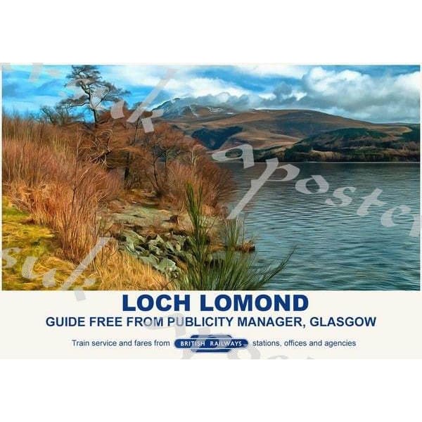 Vintage Style Railway Poster Loch Lomond A3/A2 Print - 