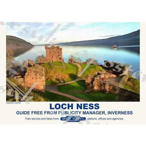Vintage Style Railway Poster Loch Ness A3/A2 Print - Posters