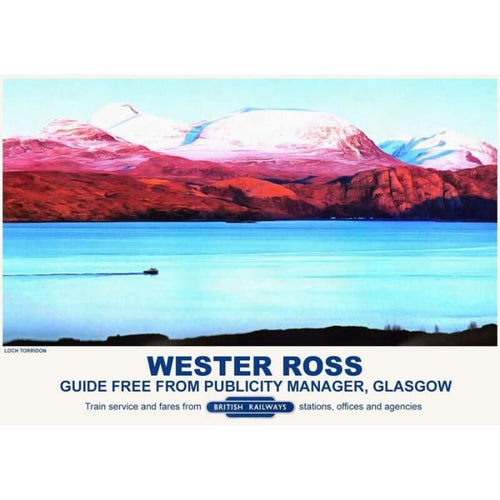 Vintage Style Railway Poster Loch Torridon Wester Ross 