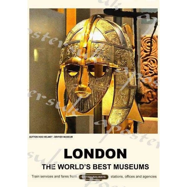 Vintage Style Railway Poster London British Museum A3/A2 