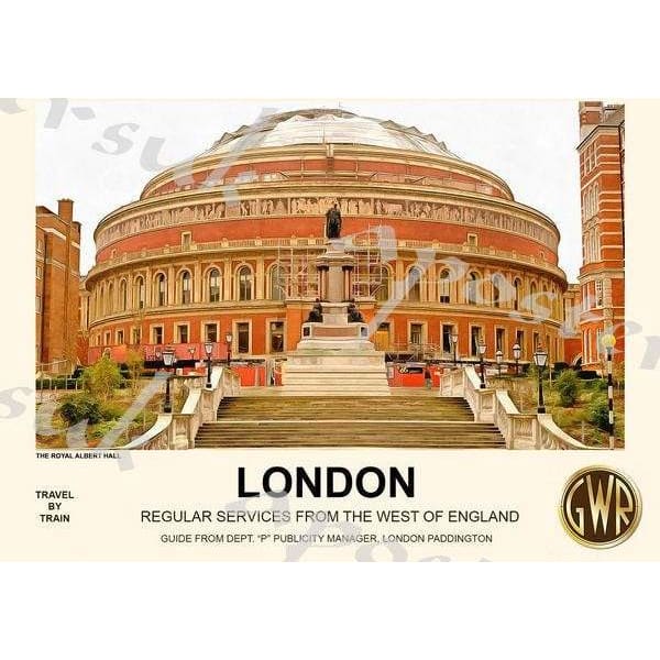 Vintage Style Railway Poster London Royal Albert Hall A3/A2 