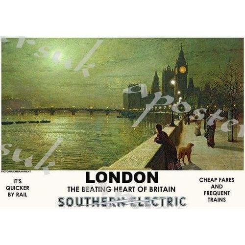 Vintage Style Railway Poster London The Embankment A3/A2 