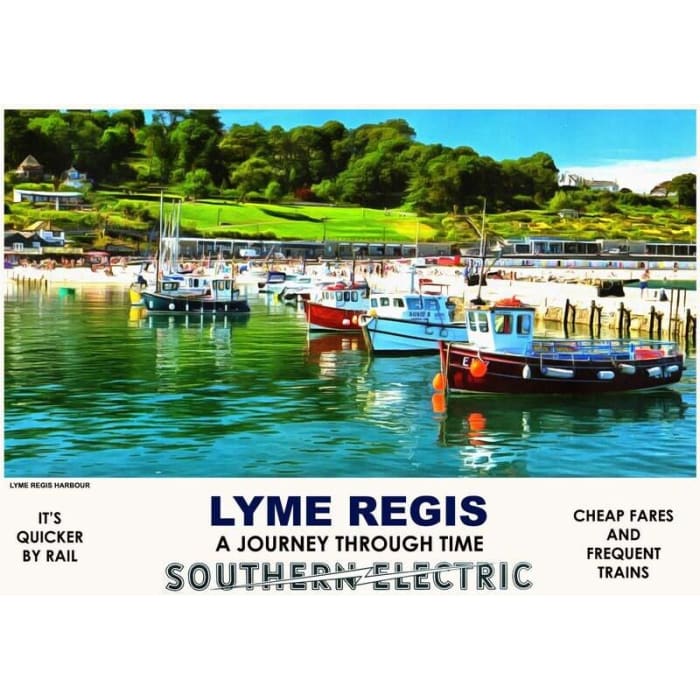 Vintage Style Railway Poster Lyme Regis A4/A3/A2 Print - 
