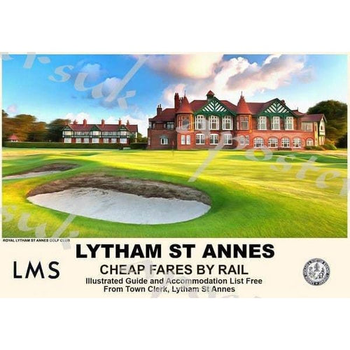 Vintage Style Railway Poster Lytham St Annes A3/A2 Print - 