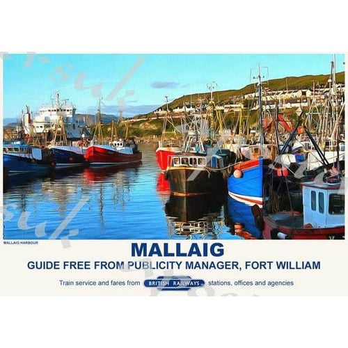 Vintage Style Railway Poster Mallaig A3/A2 Print - Posters 