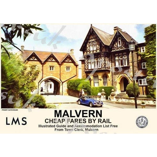 Vintage Style Railway Poster Malvern A3/A2 Print - Posters 