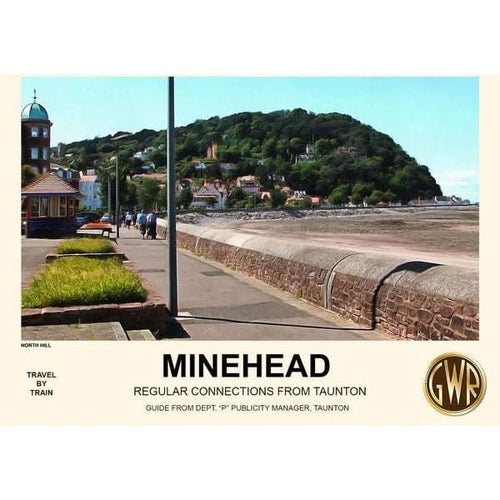 Vintage Style Railway Poster Minehead A3/A2 Print - Posters 