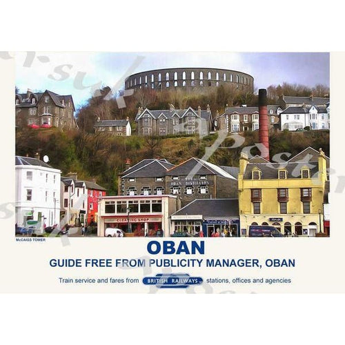 Vintage Style Railway Poster Oban A3/A2 Print - Posters 