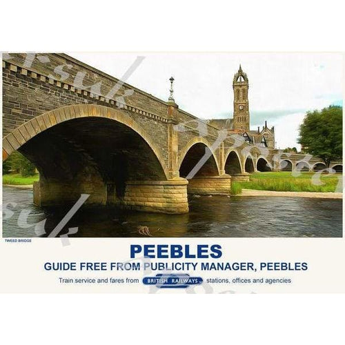 Vintage Style Railway Poster Peebles A3/A2 Print - Posters 