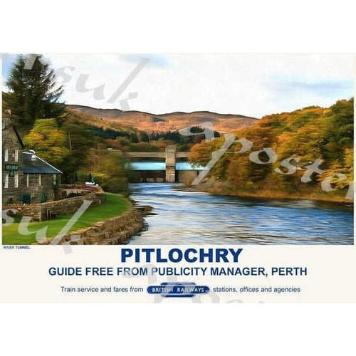Vintage Style Railway Poster Pitlochry A3/A2 Print - Posters