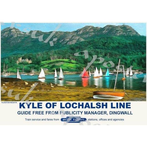 Vintage Style Railway Poster Plockton Western Highlands 