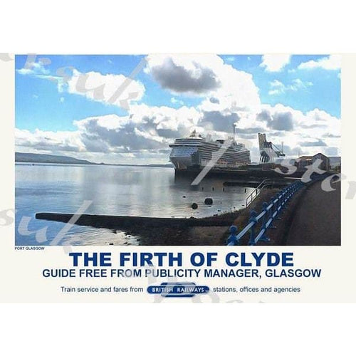 Vintage Style Railway Poster Port Glasgow A3/A2 Print - 