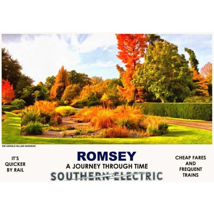Vintage Style Railway Poster Romsey Hampshire A4/A3/A2 Print