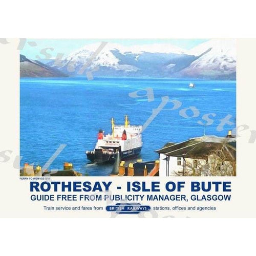 Vintage Style Railway Poster Rothesay Isle of Bute A3/A2 