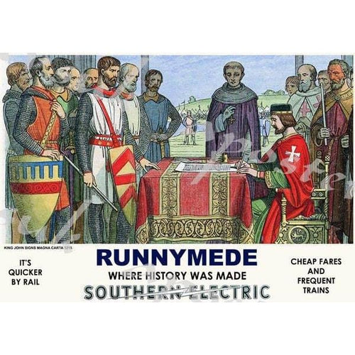 Vintage Style Railway Poster Runnymede Magna Carta A3/A2 
