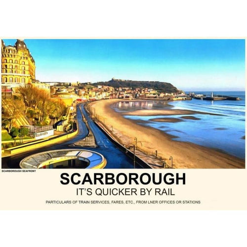 Vintage Style Railway Poster Scarborough A4/A3/A2 Print - 