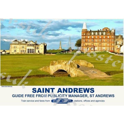 Vintage Style Railway Poster St Andrews A3/A2 Print - 