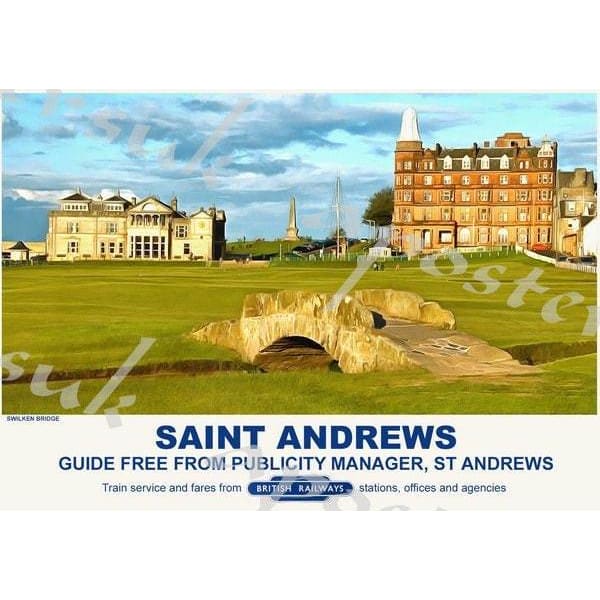 Vintage Style Railway Poster St Andrews A3/A2 Print - 