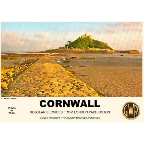 Vintage Style Railway Poster St Michaels Mount Cornwall 
