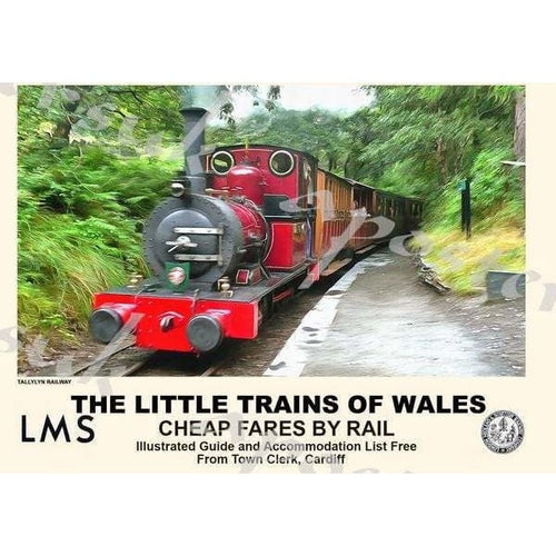 Vintage Style Railway Poster Tallylyn Railway A3/A2 Print - 