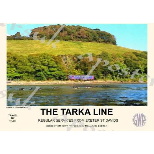Vintage Style Railway Poster Tarka Line North Devon A3/A2 